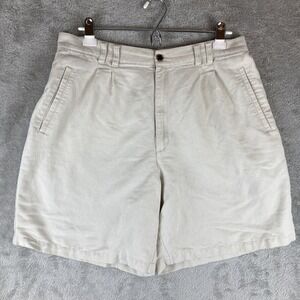 Bugle Boy Shorts Women's Size 16 Beige Collection For Her‎ Twill Pleated